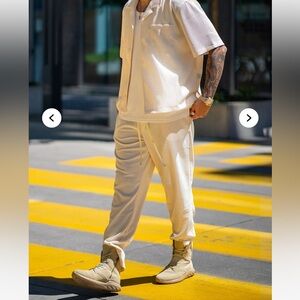 Fashion Nova Men's Beige Joggers